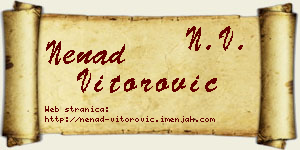 Nenad Vitorović vizit kartica